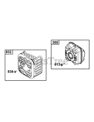 Briggs & Stratton 8P502-0033-H5 - Briggs & Stratton Vertical Engine Exhaust Group