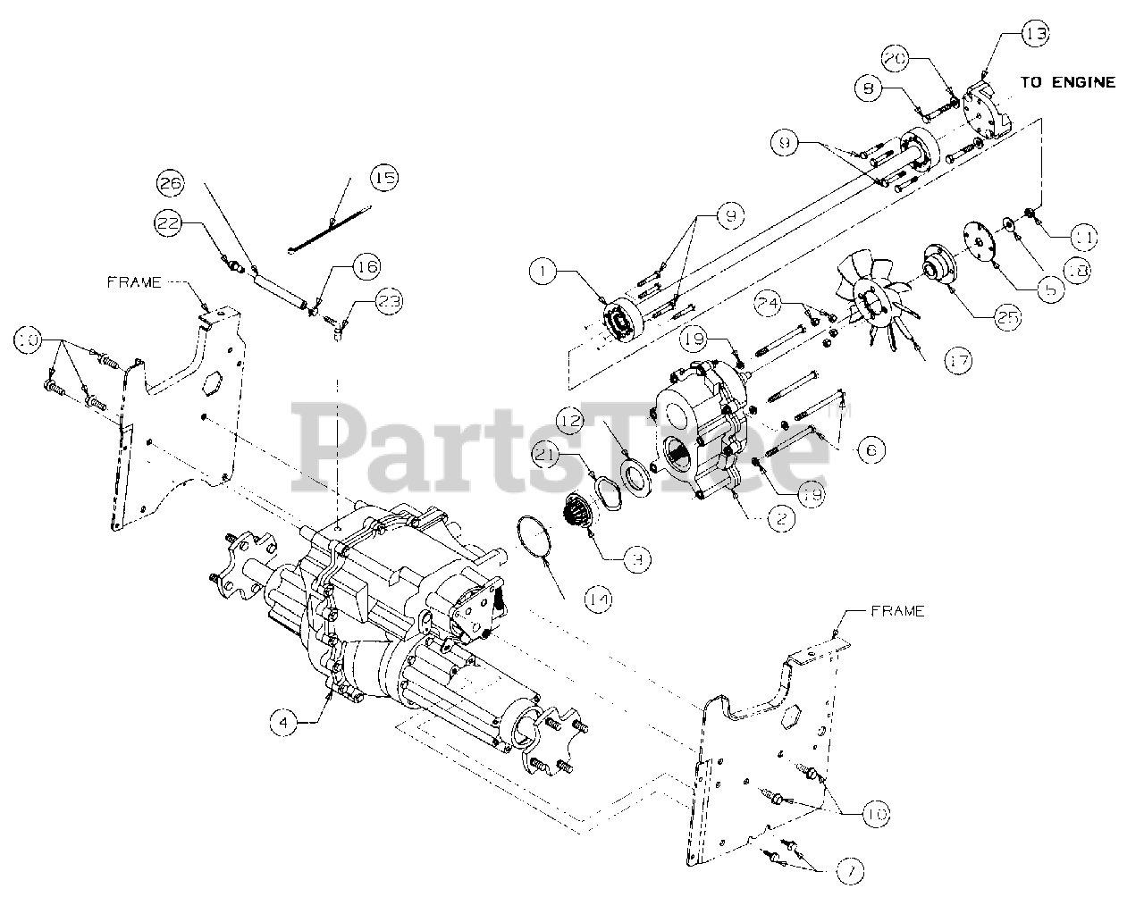 Cub Cadet 2130 (134212F100) Cub Cadet Garden Tractor (SN 239001 326005) Drive Line Parts