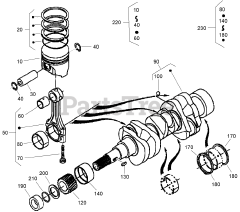 Toro 22333 (TX 525) - Toro Dingo Compact Utility Loader (SN: 270000401 - 270999999) (2007) Piston and Crankshaft Assembly