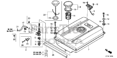 Honda EM4000SX AT1 (EBRC) - Honda Generator, Made in China (SN: EBRC-1000001 - EBRC-1499999) FUEL TANK