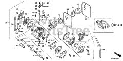 Honda GX100 RT KRSB/A (GCCCT) - Honda Engine, Made in Thailand (SN: GCCCT-2000001 - GCCCT-9999999) CARBURETOR (RAMMER       FLOATLESS)