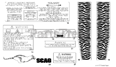 Scag STT61V-27CH - Scag Turf Tiger 61" Zero-Turn Mower, 27hp Kohler (SN: F5500001 - F5599999) Replacement Decals And Information Plates (Part 2)