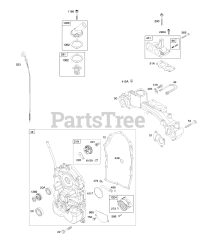 Briggs & Stratton 473177-0100-E1 - Briggs & Stratton Horizontal Engine Crankcase Cover, Intake Manifold, Inlet Housing