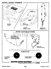 Snapper 240 SS (86237) - Snapper String Trimmer 240SS Accessories