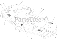 Toro 78928 (6000) - Toro 72" Z Master Zero-Turn Mower, Side-Discharge Deck (SN: 312000001 - 312999999) (2012) DECK DECAL ASSEMBLY NO. 112-4195