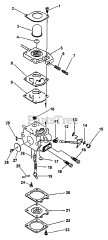 Echo PP-1400 - Echo Pole Saw (Type 1) Carburetor  S/N: 007864_Up, S/N: 001001_Up T1E