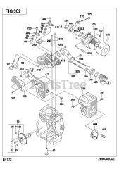 Subaru Robin EH172D62091 (EH17-2) - Subaru Robin Engine 302 Intake &amp; Exhaust