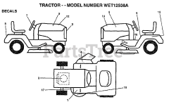 Weed Eater WET 12538 A - Weed Eater Lawn Tractor (1999)