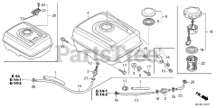 Honda GX390 UT2 PA2 (GCBCT) - Honda Engine, Made in Thailand (SN: GCBCT-1000001 - GCBCT-3485996) FUEL TANK (1)