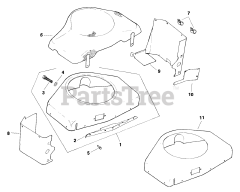 Exmark TT-20KO - Exmark Turf Tracer Hydro Walk-Behind Mower, 20hp Kohler (SN: 080000 - 089999) (1993) Baffles &amp; Shroud - Pg. 10