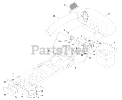 Exmark 116-9415 - Exmark Bagger for 42" Fab Deck Quest Mower (SN: 314000000 - 314999999) (2014)