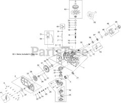 Toro 74778 (MX 5075) - Toro 50" TimeCutter Zero-Turn Mower (SN: 404314200 - 999999999) RH Transaxle Assembly No. 131-3641
