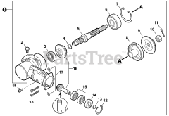Echo 99944230001 - Echo SRM Edger Attachment Gear Case - 8.5 pinion gear width