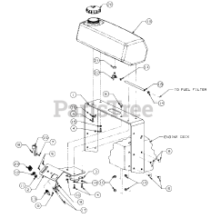 Cub Cadet 5416 R (553C562K100) - Cub Cadet Walk-Behind Mower (SN: 457900 - 460859) Lower Handle Support Assembly