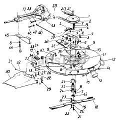 MTD 190-796-000 - MTD Mower Deck Assembly Only (1989)