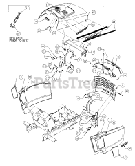 Cub Cadet 2135 (13A-214F100) - Cub Cadet Garden Tractor (SN: 326006 & Above) Grille, Hood And Side Panels