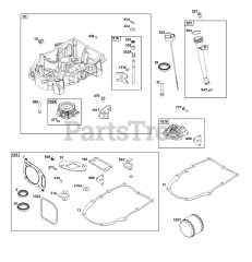 Briggs & Stratton 389575-0003-E1 - Briggs & Stratton Vertical Engine Crankcase Cover/Sump Group