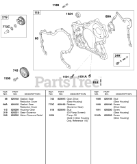 Briggs & Stratton 589447-0308-E2 - Briggs & Stratton Horizontal Engine Gear Housing