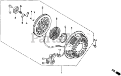 Honda GX270 HA (GCAB) - Honda Engine, Made in Japan (SN: GCAB-1000001 - GCAB-1999999) QAE RECOIL STARTER