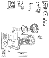 Briggs & Stratton 82432-4070-01 - Briggs & Stratton Horizontal Engine Blower Hsg,Rewind,A/C,Elect.