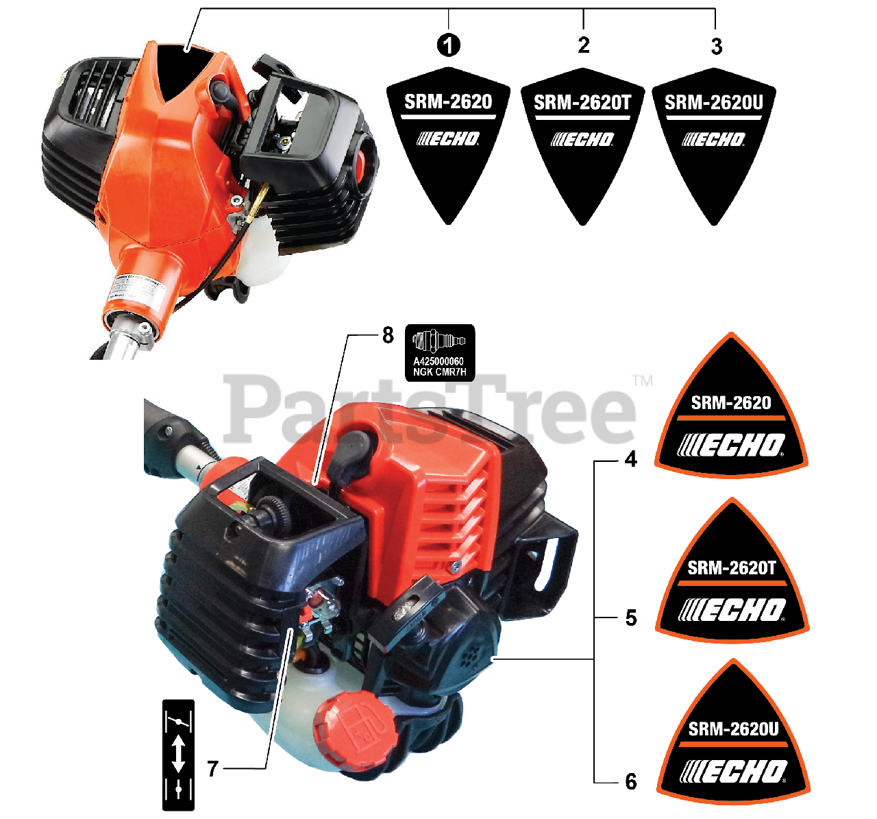 Echo SRM2620T Echo String Trimmer (SN T89515001001 T89515999999