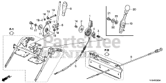 Honda HS1336 I A (SBAJ) - Honda 36" Snow Blower, Made in Japan (SN: SBAJ-5000001 - SBAJ-9999999) CHANGE LEVER