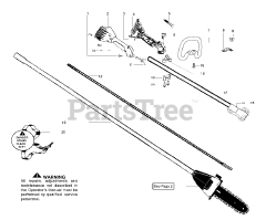 Poulan Pro PP 446 - Poulan Pro Pole Saw Handle &amp; Shaft Assembly