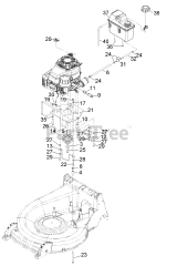 Exmark MSKABBC26 - Exmark 26" Commercial Walk-Behind Mower, Kawasaki, BBC (SN: 312000000 - 312999999) (2012)