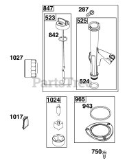 Briggs & Stratton 40U877-0002-B5 - Briggs & Stratton Vertical Engine Lubrication Group