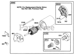Briggs & Stratton 171432-1111-01 - Briggs & Stratton Horizontal Engine Electric Starter