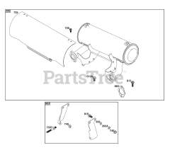 Briggs & Stratton 61E477-0015-J1 - Briggs & Stratton Horizontal Engine Exhaust Group