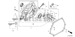 Honda GX390 UT2 PA2 (GCBCT) - Honda Engine, Made in Thailand (SN: GCBCT-1000001 - GCBCT-3485996) CRANKCASE COVER (1)