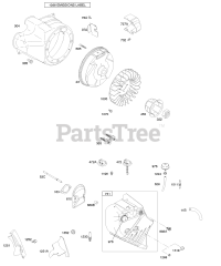 Briggs & Stratton 20B414-0113-E1 - Briggs & Stratton Horizontal Engine Blower Housing/Shrouds, Flywheel