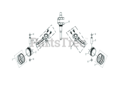 Scag SR 708 (SR 803) - Scag Engine CRANKSHAFT &amp; PISTONS