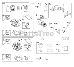 Briggs & Stratton 613277-0162-E1 - Briggs & Stratton Horizontal Engine Cylinder Head Group