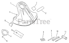 Echo SRM-2501 - Echo String Trimmer (SN: 098241 - 999999) Shield, Plastic, Tools