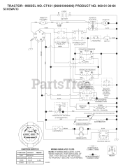 Husqvarna CT 151 (960610064-00) - Husqvarna Lawn Tractor (2006-03) SCHEMATIC