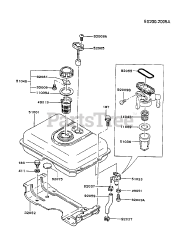 Kawasaki FG200D-BS02 - Kawasaki Engine FUEL-TANK/FUEL-VALVE