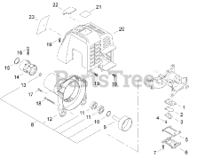 Swisher E 3000 - Swisher Edger Engine Cover, Fan Cover, Reed Valve