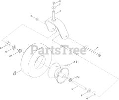 Toro 74874 (X 4850) - Toro 48" Titan Zero-Turn Mower (SN: 400000000 - 409239999) Tire and Caster Assembly