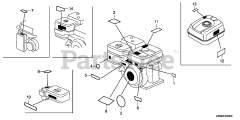 Honda GX160 UT2 QWX2/A (GCBPT) - Honda Engine, Made in Thailand (SN: GCBPT-4000001 - GCBPT-9999999) LABEL