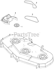 Exmark LZUV2B - Exmark Ultra Vac Twin Bagger for Lazer Z Mower (SN: 000850000 - 000919999) (2010) LZUV2B &amp; LZUV3B Completing Kit And Belt Drive Components 109-9622