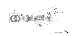 Honda GX120 UT3X QXUZ (GCCJT) - Honda Engine, Made in Thailand (SN: GCCJT-1398594 - GCCJT-9999999) PISTON