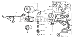 Honda BF130 A2 XA (BZBE) - Honda Marine Engine, Made in Japan (SN: BZBE-1300001 - BZBE-1400000) SPEEDOMETER + TACHOMETER