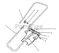 Toro 38170 - Toro CCR Powerlite Snow Thrower (SN: 069000001 - 069999999) (1996) Handle Assembly