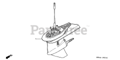 Honda BF130 A2 XA (BZBE) - Honda Marine Engine, Made in Japan (SN: BZBE-1300001 - BZBE-1400000) GEAR CASE ASSY.