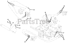 Gravely 992106 (PM 260Z) - Gravely Pro-Master 60" Zero-Turn Mower, 26hp Kawasaki (SN: 000101 - 000500) Deck Lift And Motor To Pump Circuits