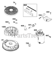 Briggs & Stratton 44S977-0041-G1 - Briggs & Stratton Vertical Engine Flywheel, Ignition, and Starter Group