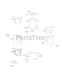 Briggs & Stratton 350777-1044-E2 - Briggs & Stratton Vertical Engine Air Guides, Back Plates
