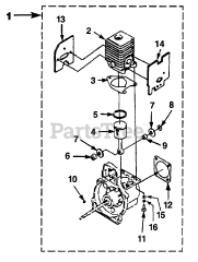 Homelite PBC 3600-B (UT-15091-D) - Homelite String Trimmer Engine Internal
